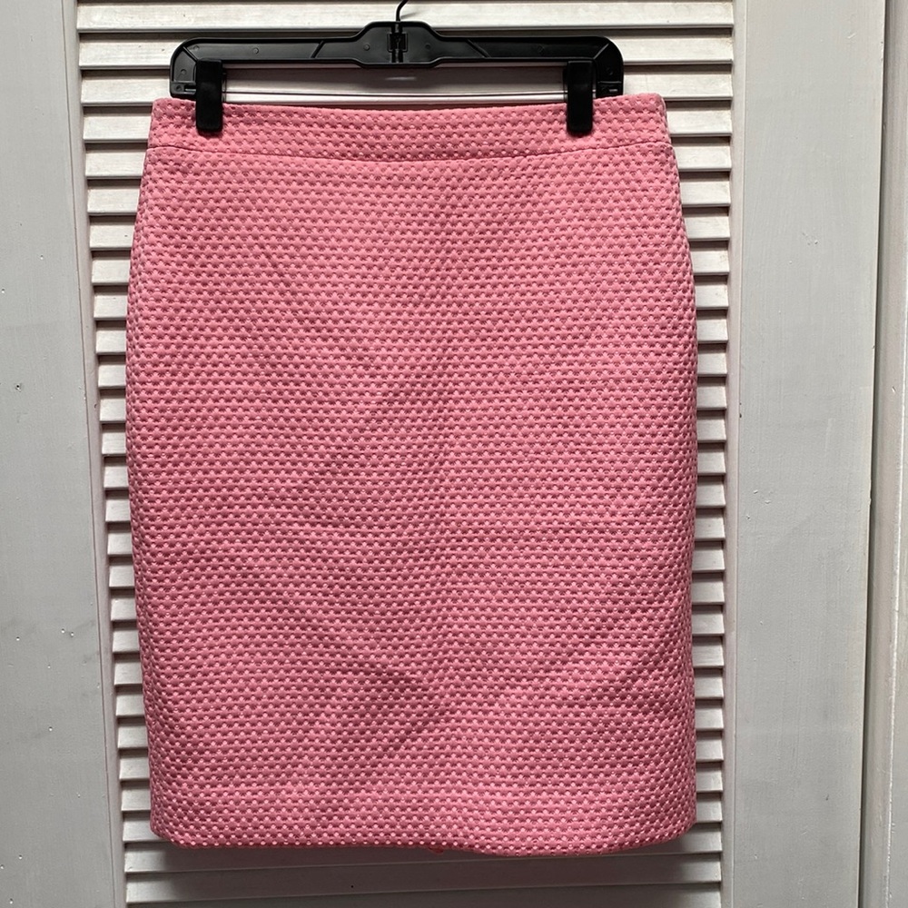 J. Crew Pink Textured Pencil Skirt